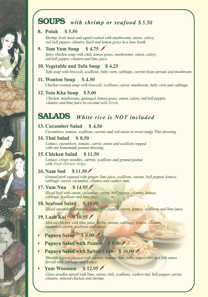 soup and salad menu